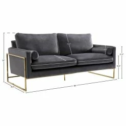 Meridian Furniture Mila Velvet Sofa, Gray 13 Meridian Furniture Mila Velvet Sofa, Gray -GDF sofa Shop 8371c54f0274146b 6421 w800 h800 b1 p0