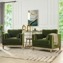 Jennifer Taylor Home Knox 36" Modern Farmhouse Arm Chair, Olive Green Performance Velvet 17 Jennifer Taylor Home Knox 36" Modern Farmhouse Arm Chair, Olive Green Performance Velvet -GDF sofa Shop 83a180bb01394779 6251 w800 h800 b0 p0