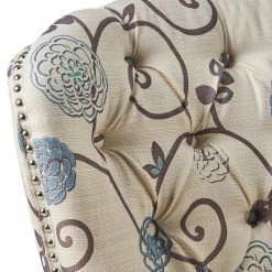 GDFStudio GDF Studio Alfred White And Blue Floral Fabric Club Chair With Chrome Nailheads -GDF sofa Shop 83b1f90202295bcb 6479 w800 h800 b0 p0