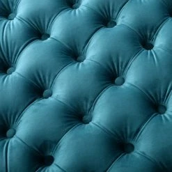GDFStudio GDF Studio Provence Dark Teal Tufted Velvet Fabric Square Ottoman Bench, Dark Te -GDF sofa Shop 8471dc750f931646 7699 w800 h800 b0 p0