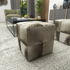 Brimfield & May Contemporary Gray Leather Stool 95920 -GDF sofa Shop 84911a1b0189927d 2801 w800 h800 b0 p0