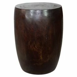 Strata Furniture 20x15" Traditional Monkey Pod Wood Merlot End Table In Walnut