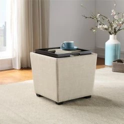 Office Star Products Rockford Storage Ottoman, Cream -GDF sofa Shop 84d179c900ede65e 2122 w800 h800 b0 p0
