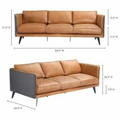 Moe's Home Collection Messina Leather Sofa Cigare Tan Leather -GDF sofa Shop 8521e0560e828f48 2050 w800 h800 b1 p0