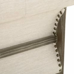 GDFStudio Bowes Chesterfield Tufted 3 Seater Sofa With Nailhead Trim, Beige + Dark Brown -GDF sofa Shop 8621f7ad037456a3 9063 w800 h800 b0 p0