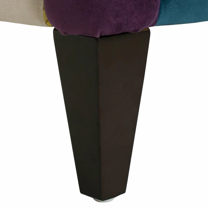 Jennifer Taylor Home Anya Boho Chic Wingback Accent Arm Chair, Floral & Leopard, Purple Blue Teal 14 Jennifer Taylor Home Anya Boho Chic Wingback Accent Arm Chair, Floral & Leopard, Purple Blue Teal - Image 12