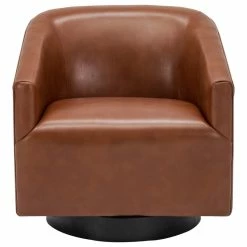 Comfort Pointe Geneva Charcoal Wood Base Swivel Chair, Caramel -GDF sofa Shop 8681979f0e500efd 6062 w800 h800 b1 p0