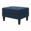 GDFStudio GDF Studio Carolina Tufted Cover Fabric Storage Ottoman, Dark Blue -GDF sofa Shop 86c1d0880f909858 9847 w800 h800 b1 p0