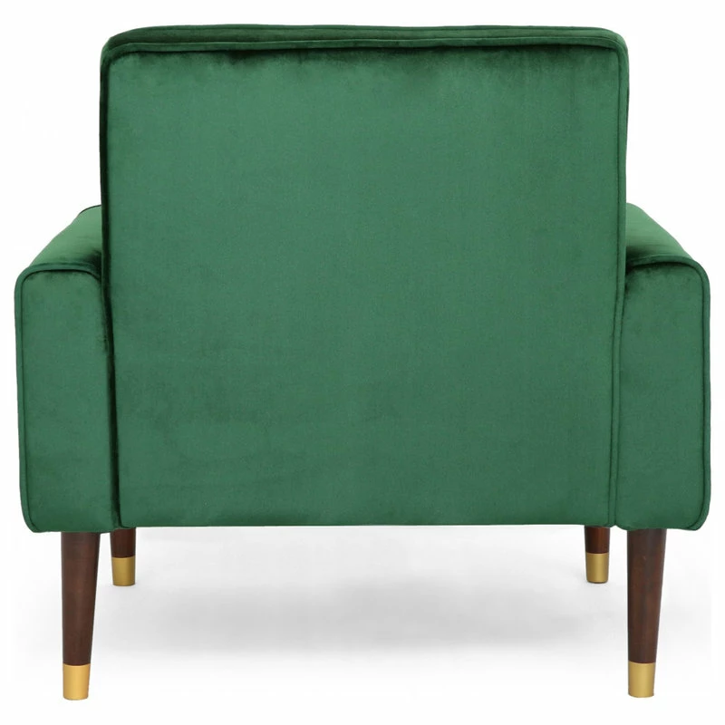GDFStudio GDF Studio Betsy Modern Button-Tufted Waffle Stitching Velvet Armchair, Emerald 9 GDFStudio GDF Studio Betsy Modern Button-Tufted Waffle Stitching Velvet Armchair, Emerald - Image 7