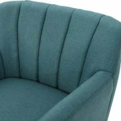GDFStudio GDF Studio Madelyn Mid Century Modern Fabric Club Chair, Dark Teal -GDF sofa Shop 87118f640f90524c 5910 w800 h800 b0 p0