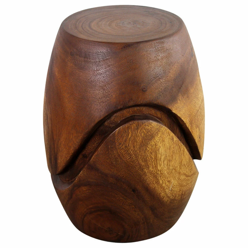 Kammika Import Export Co., Ltd (Thailand) Haussmann Wood Barrel Puzzle Stand 14Dx18 In H (10 In Flats) Walnut Oil 6 Kammika Import Export Co., Ltd (Thailand) Haussmann Wood Barrel Puzzle Stand 14Dx18 In H (10 In Flats) Walnut Oil - Image 4