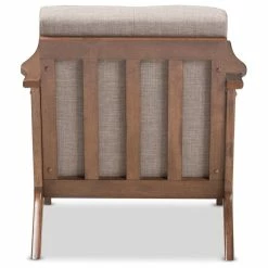 Baxton Studio Bianca Mid-Century Modern Distressed Lounge Chair, Light Gray Fabric -GDF sofa Shop 8881e2720cd9aa99 1207 w800 h800 b1 p0