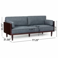 GDFStudio Bagan Mid-Century Modern Upholstered 3 Seater Sofa, Charcoal + Dark Walnut 13 GDFStudio Bagan Mid-Century Modern Upholstered 3 Seater Sofa, Charcoal + Dark Walnut -GDF sofa Shop 88a16026006ff37c 8409 w800 h800 b1 p0