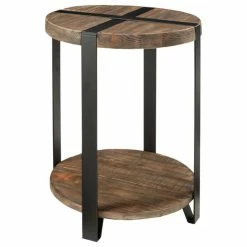 Bolton Furniture, Inc. Modesto 20"Dia. Reclaimed Wood Round End Table