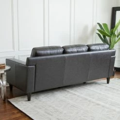 Abbyson Living Stardell Top Grain Leather Sofa, Dark Gray -GDF sofa Shop 88b15cc30bc60875 4125 w800 h800 b0 p0