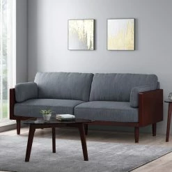 GDFStudio Bagan Mid-Century Modern Upholstered 3 Seater Sofa, Charcoal + Dark Walnut 12 GDFStudio Bagan Mid-Century Modern Upholstered 3 Seater Sofa, Charcoal + Dark Walnut -GDF sofa Shop 88e1892900f46c7a 8409 w800 h800 b0 p0