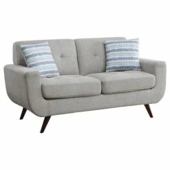 Domain Industries Inc. Lexicon Amberley Textured Loveseat In Gray