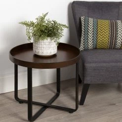 Uniek Kate And Laurel Zabel Round Metal End Table, Bronze And Black -GDF sofa Shop 894104190a3ae100 9257 w800 h800 b0 p0