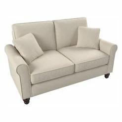 Bush Business Furniture Hudson 61W Loveseat In Cream Herringbone Fabric