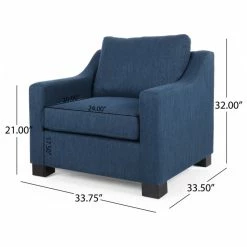 GDFStudio Casen Fabric Club Chair, Navy Blue/Dark Brown 23 GDFStudio Casen Fabric Club Chair, Navy Blue/Dark Brown -GDF sofa Shop 8a0140810f907408 4960 w800 h800 b1 p0