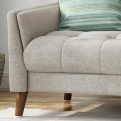 GDFStudio GDF Studio Evelyn Mid Century Modern Fabric Loveseat, Beige/Walnut -GDF sofa Shop 8a61e97601ca81be 5881 w800 h800 b0 p0