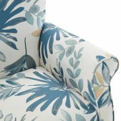 Belleze High Wingback Linen Armchair, Blue Floral 10 Belleze High Wingback Linen Armchair, Blue Floral -GDF sofa Shop 8aa123180f115104 8044 w800 h800 b0 p0