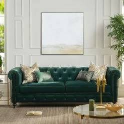 Jennifer Taylor Home Winston 91" Tufted Chesterfield Sofa, Forest Green Performance Velvet -GDF sofa Shop 8c61be2d03e67f2b 6692 w800 h800 b0 p0