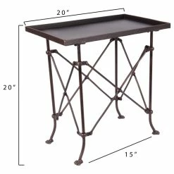 CREATIVE CO-OP 20" Metal Rectangle Accent Table, Bronze -GDF sofa Shop 8d01ab9d0328d2d6 0109 w800 h800 b1 p0
