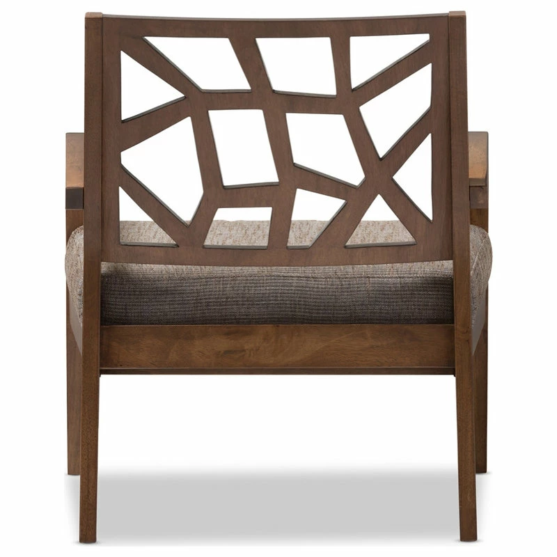 Baxton Studio Jennifer Modern Lounge Chair With "Gravel" Fabric Seat 5 Baxton Studio Jennifer Modern Lounge Chair With "Gravel" Fabric Seat - Image 3