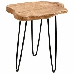 Welland Industries LLC Cedar Wood Stump End Table Rustic Surface Side Table