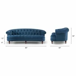 Jennifer Taylor Home La Rosa Victorian Chesterfield Tufted Sofa, Satin Teal Velvet -GDF sofa Shop 8f713b7f03595735 6596 w800 h800 b1 p0