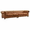 Crafters And Weavers Century Chesterfield Sofa Light Brown Leather 118" -GDF sofa Shop 90910d9c00bfb41c 4282 w800 h800 b1 p0