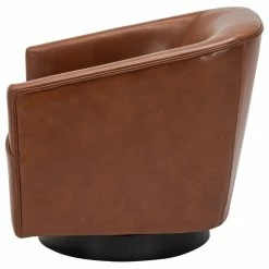 Comfort Pointe Geneva Charcoal Wood Base Swivel Chair, Caramel -GDF sofa Shop 91714bf90e500f01 6062 w800 h800 b1 p0