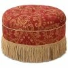 Jennifer Taylor Home Yolanda Tufted Round Ottoman With Bullion Trim, Red Gold Jacquard -GDF sofa Shop 9251691a0e273c93 6243 w800 h800 b1 p0