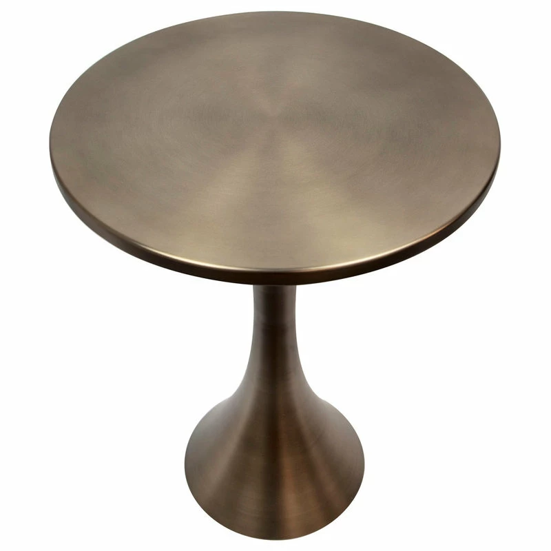 Lumisource 24" H Round Metal Matte Golden Bronze Accent Table 5 Lumisource 24" H Round Metal Matte Golden Bronze Accent Table - Image 3
