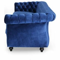 GDFStudio GDF Studio Vita Chesterfield Tufted Jewel Toned Velvet Sofa With Scroll Arms, Navy Blue -GDF sofa Shop 93514b2601d7b6b6 0632 w800 h800 b1 p0
