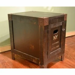 Crafters And Weavers Rustic Wood City Graffiti Storage End Table -GDF sofa Shop 936134f00568eb35 4116 w800 h800 b0 p0
