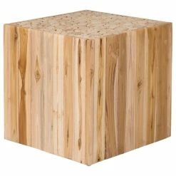 East At Main's Merrill Brown Teakwood Square Accent Table