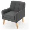 GDFStudio GDF Studio Fontinella Mid-Century Modern Fabric Tufted Arm Chair, Charcoal, Single -GDF sofa Shop 9531118e02295fc6 9177 w800 h800 b1 p0