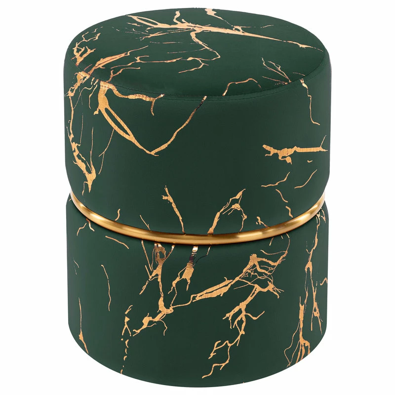 Duhome Elegant Lifestyle Luxury Hot Stamped Velvet Ottoman, Dark Green 3 Duhome Elegant Lifestyle Luxury Hot Stamped Velvet Ottoman, Dark Green