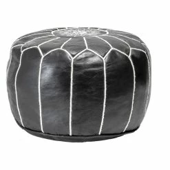 NuLOOM Leather Jerrie Contemporary Ottoman, Black -GDF sofa Shop 955119940e41c6f7 5495 w800 h800 b1 p0