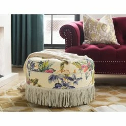 Jennifer Taylor Home Yolanda Tufted Round Ottoman With Bullion Trim, Beige Floral 13 Jennifer Taylor Home Yolanda Tufted Round Ottoman With Bullion Trim, Beige Floral -GDF sofa Shop 9551b8860d811740 6243 w800 h800 b0 p0