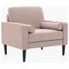 Belleze Erik Accent Chair Tufted Linen With Bolster Pillows, Brick 2 Belleze Erik Accent Chair Tufted Linen With Bolster Pillows, Brick -GDF sofa Shop 95f1e09f029728f4 2779 w800 h800 b1 p0