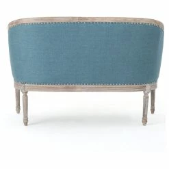 GDFStudio GDF Studio Megan Classical Tufted Loveseat, Blue, Fabric -GDF sofa Shop 9611f03701c44731 9144 w800 h800 b1 p0
