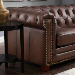 Hydeline USA Hydeline Stanwood 100% Leather Sofa Set, Dark Brown, Loveseat -GDF sofa Shop 9651f8bc0d5eaeb1 7147 w800 h800 b0 p0