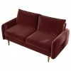 Coosy Home The Yokun III Velvet Round Arm Loveseat, Wine Red 2 Coosy Home The Yokun III Velvet Round Arm Loveseat, Wine Red -GDF sofa Shop 967184f4022b8ba9 4159 w800 h800 b1 p0