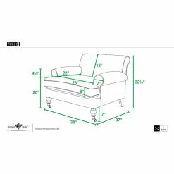 Jennifer Taylor Home Alana Lawson Accent Arm Chair Metal Casters, Light Beige -GDF sofa Shop 96c1cfc0004c15e6 6595 w800 h800 b1 p0