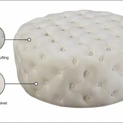 Meridian Furniture Addison Velvet Ottoman/Bench, Cream 8 Meridian Furniture Addison Velvet Ottoman/Bench, Cream -GDF sofa Shop 96e1c0da02682ee7 5188 w800 h800 b0 p0