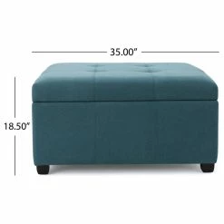 GDFStudio GDF Studio Carlyle Fabric Storage Ottoman, Dark Teal Fabric -GDF sofa Shop 96f1138101b994f4 6506 w800 h800 b1 p0