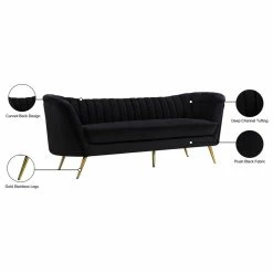 Meridian Furniture Margo Velvet Sofa, Black 12 Meridian Furniture Margo Velvet Sofa, Black -GDF sofa Shop 97f14d1a02740fb8 6418 w800 h800 b1 p0